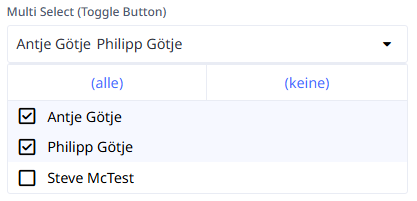 Beispiel Select Multi Toggle-Button